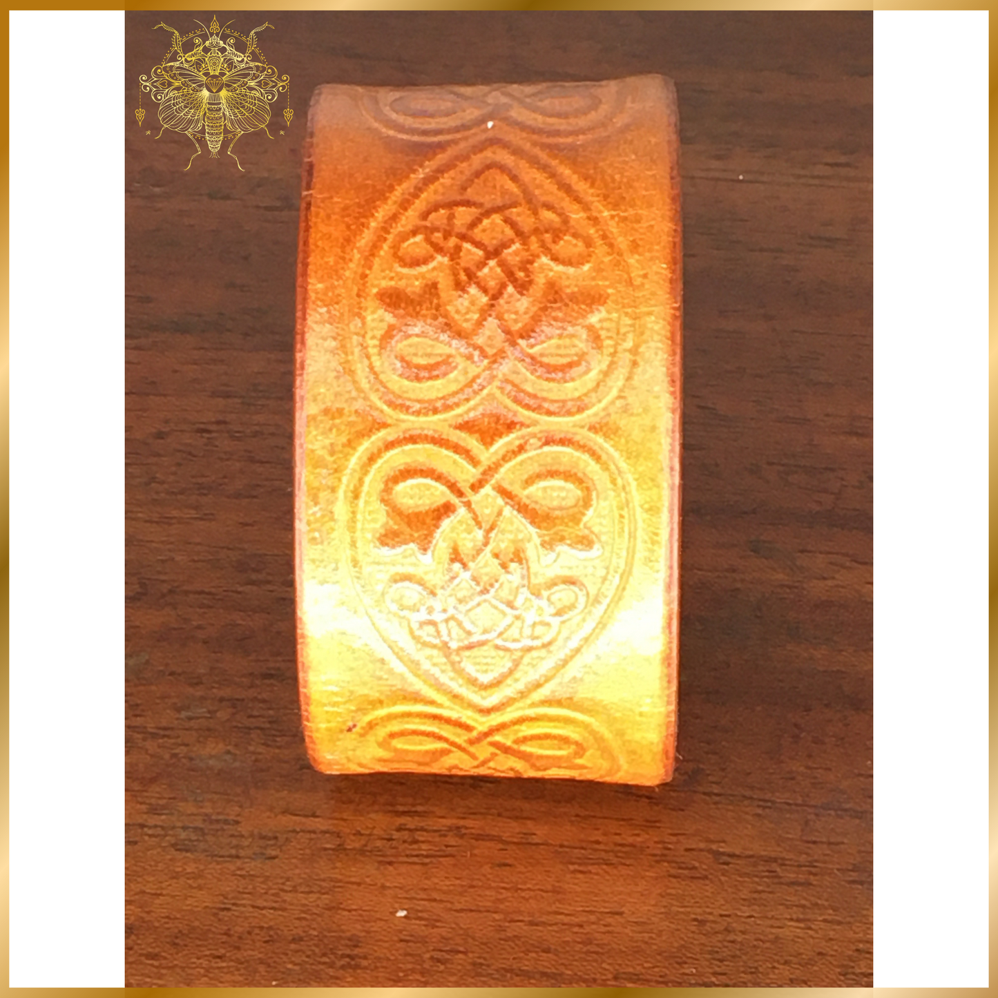 Hearts Combined Leather Cuff