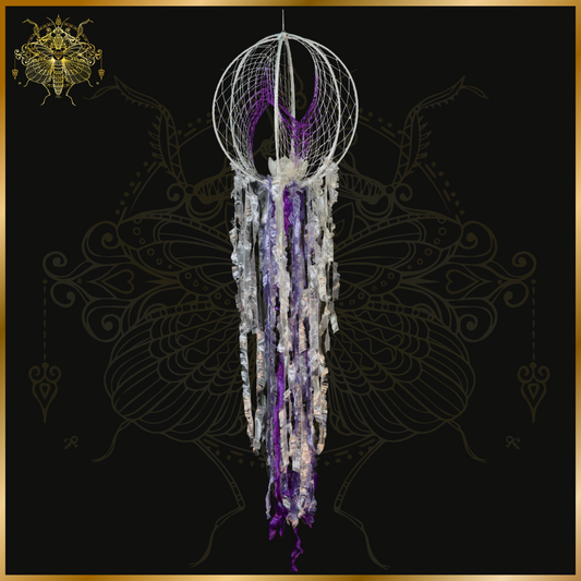 Purple Tassels Psy-Orb Dream Catcher