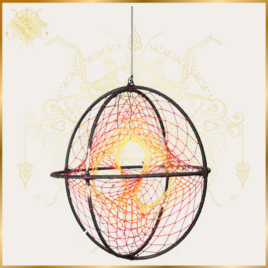 Red Yellow Orange Psy-Orb Dream Catcher