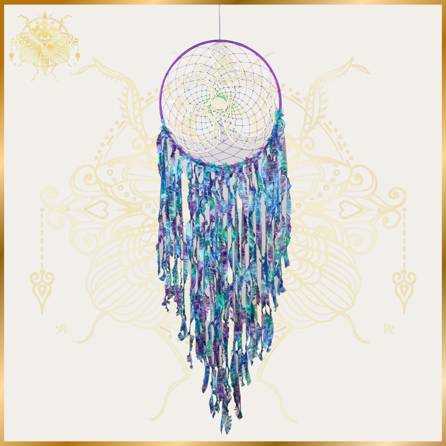 Ohm White And Blue Dream Catcher