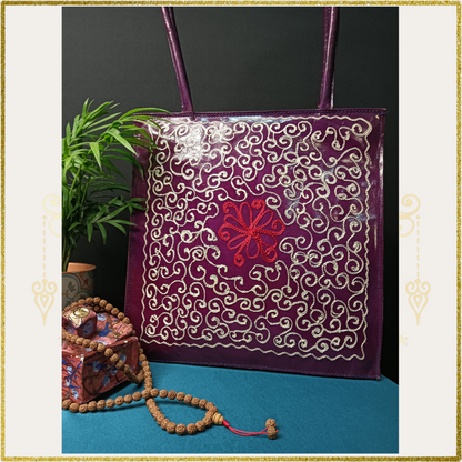 Plum Filigree Handbag