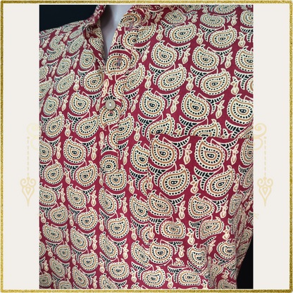 Scarlet Paisley Shirt