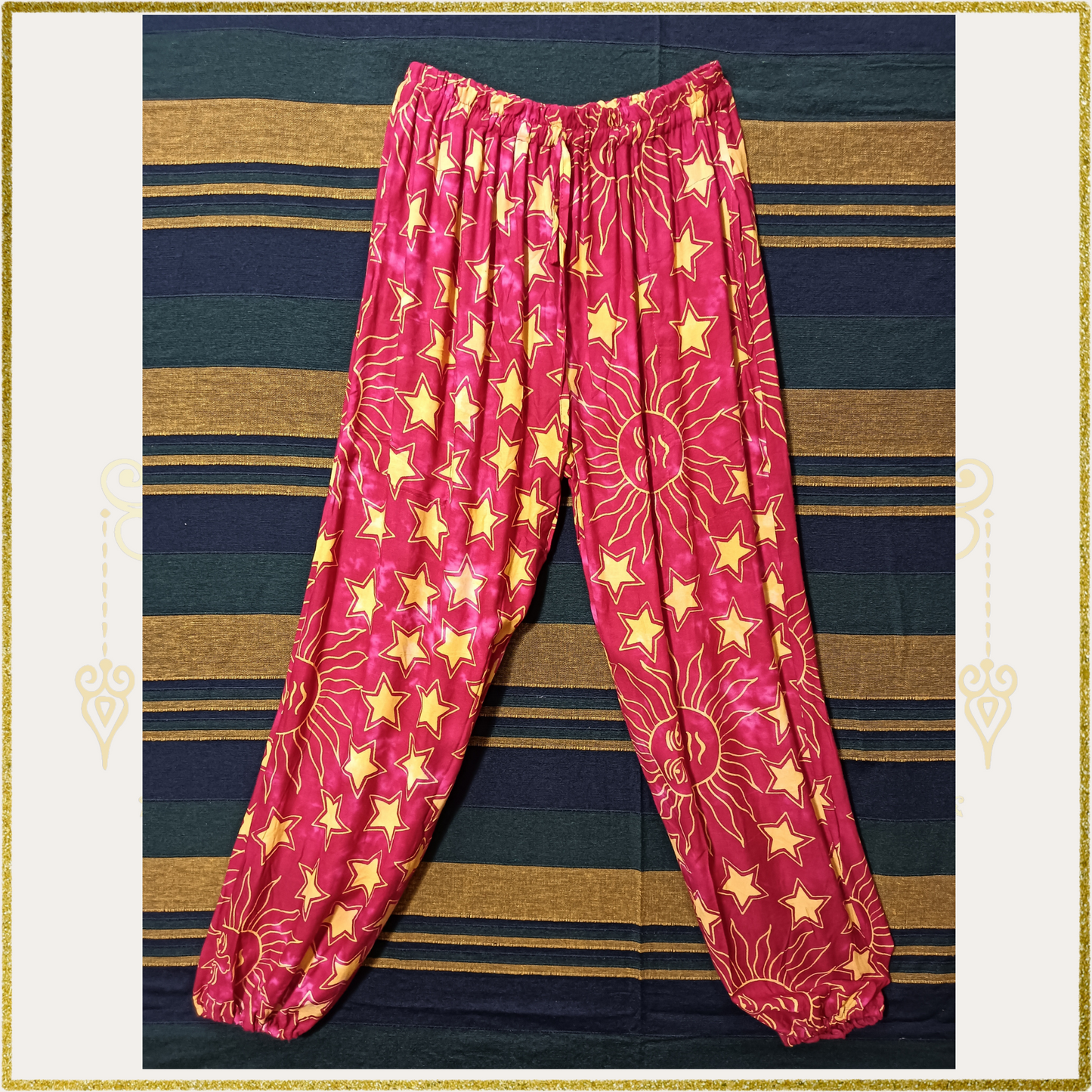 Hot Pink Star & Sun Balloon Pants