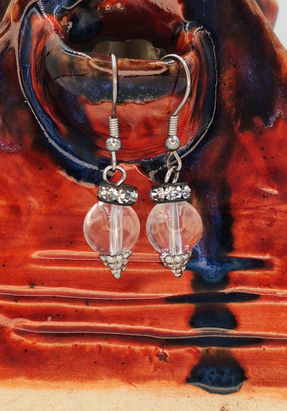Crystal Bead Drop Earrings