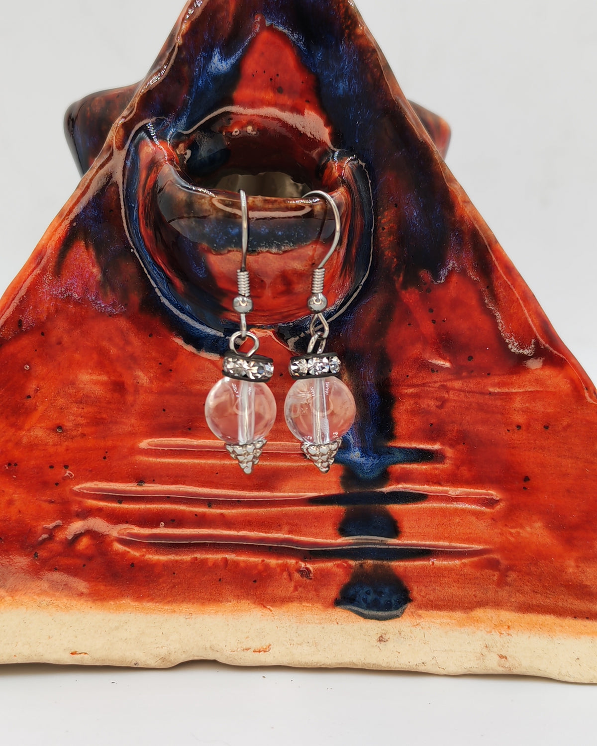 Crystal Bead Drop Earrings
