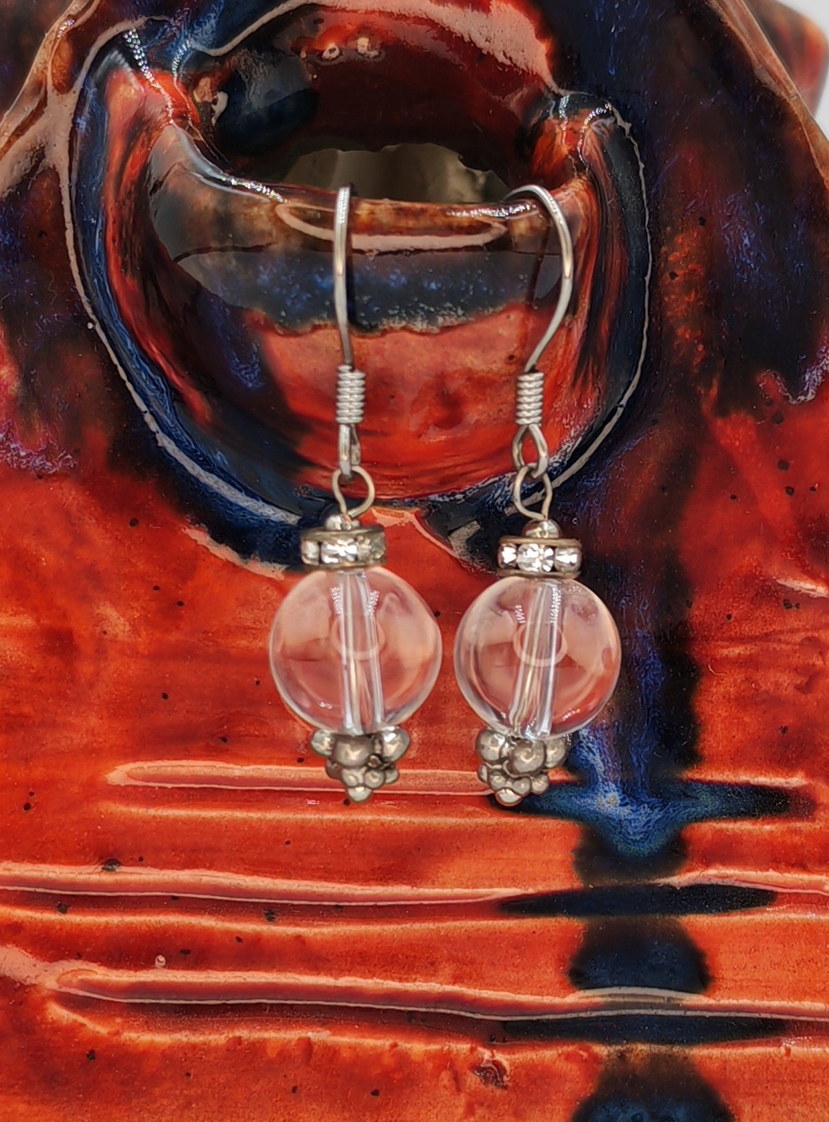 Crystal Bead Drop Earrings
