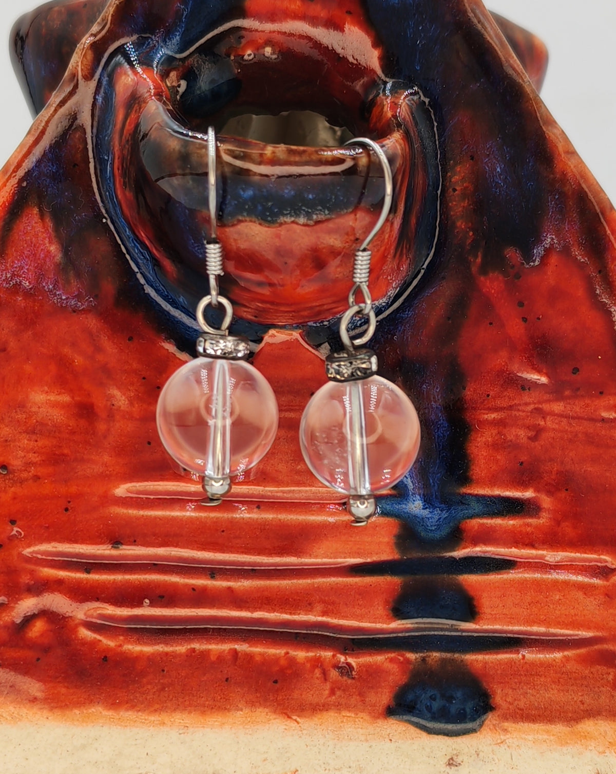 Crystal Bead Drop Earrings