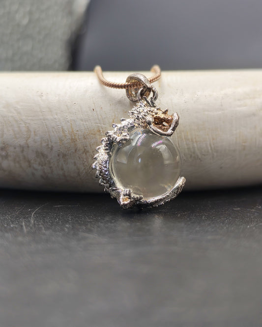 Natural Clear Quartz Dragon Claw Pendant