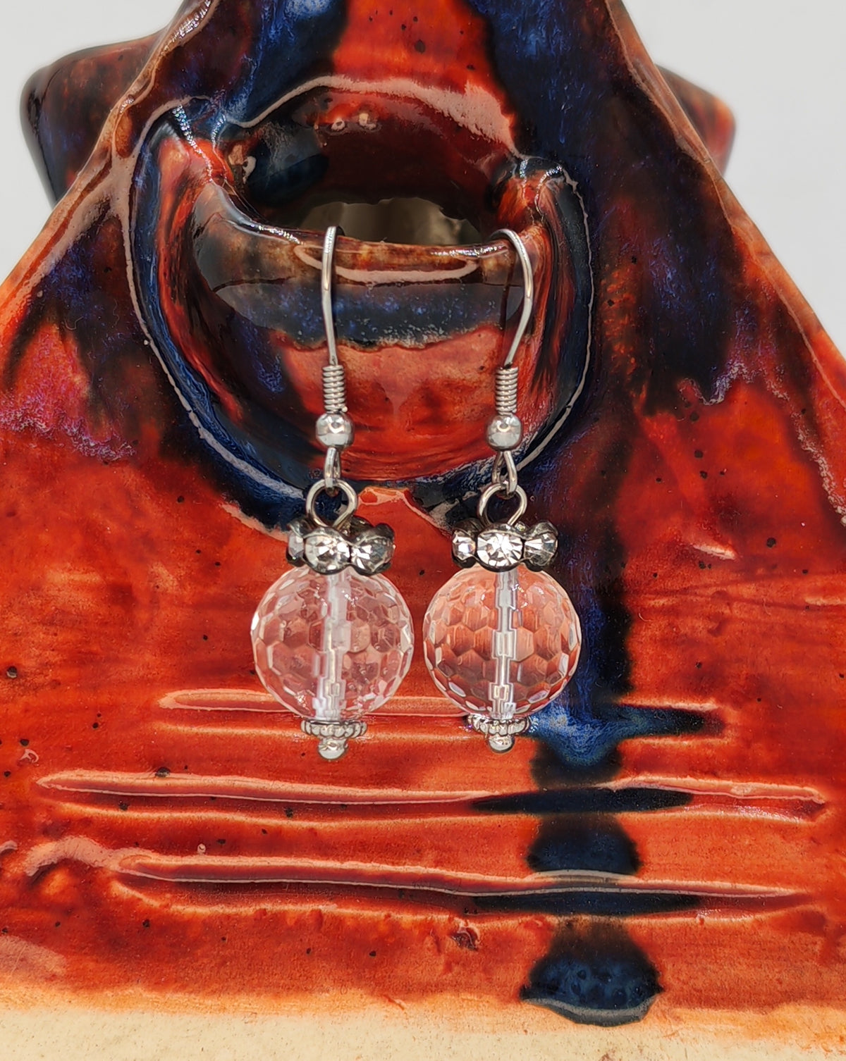 Crystal Bead Drop Earrings