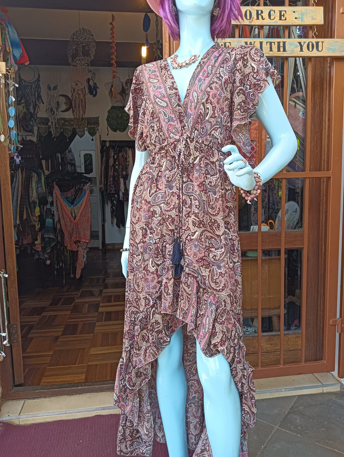 Paisley Soul Hi-Lo Dress - full length front view