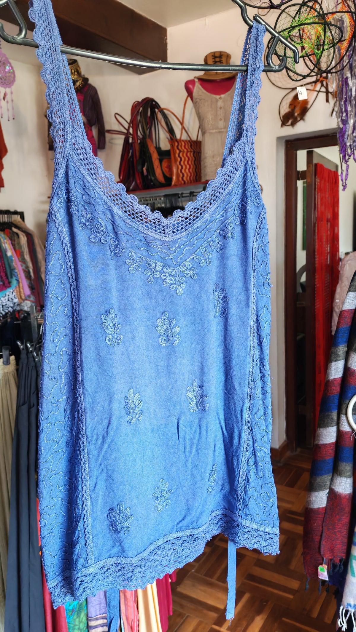 Embroidered Lace Cami Top