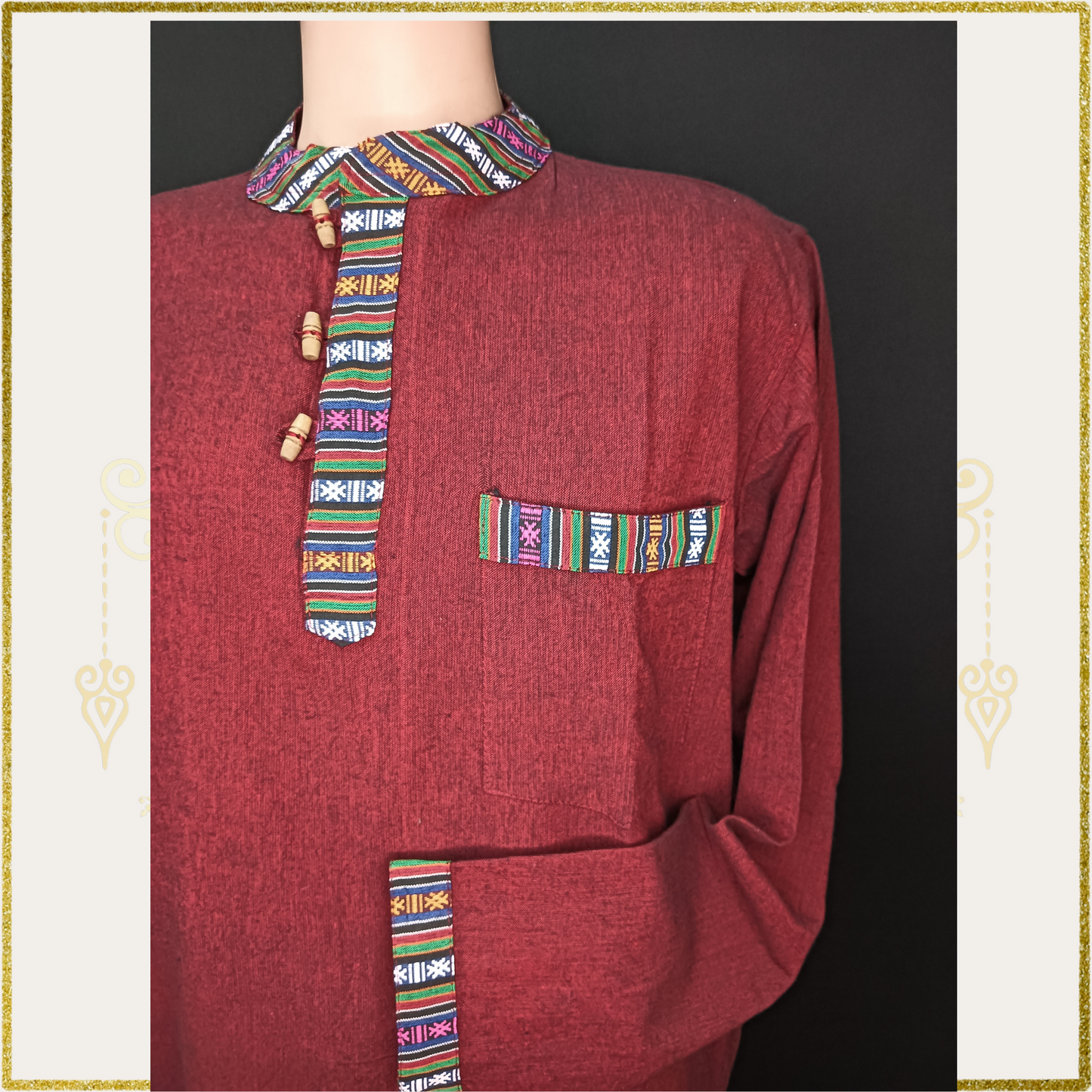 Ethnic Detail Men's Shirt