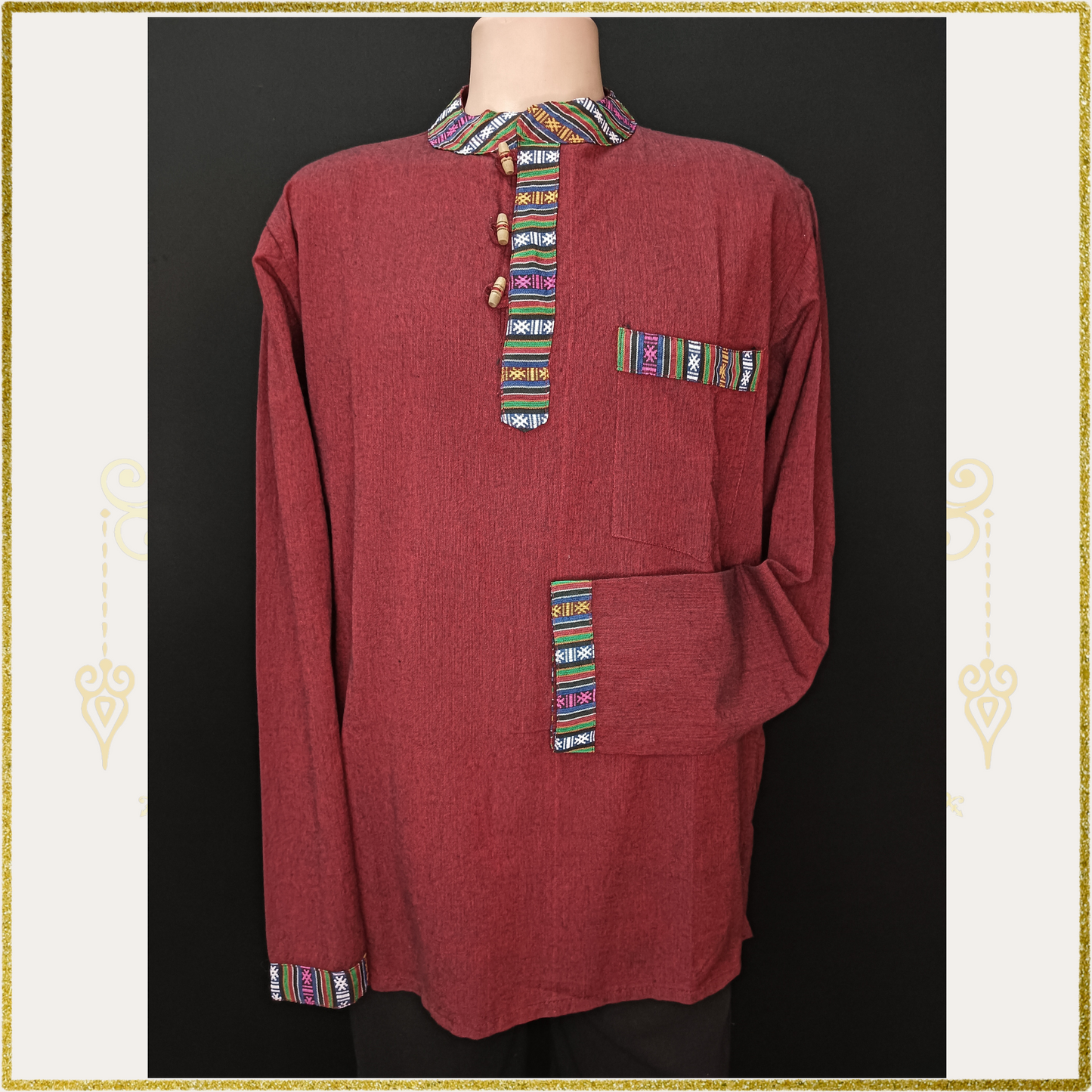 Ethnic Detail Men's Shirt