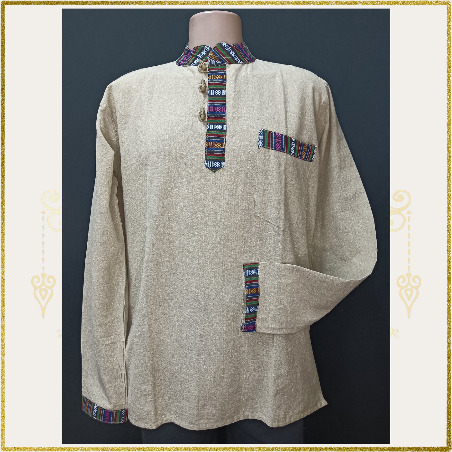 Ethnic Detail Men's Shirt