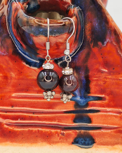 Crystal Bead Drop Earrings