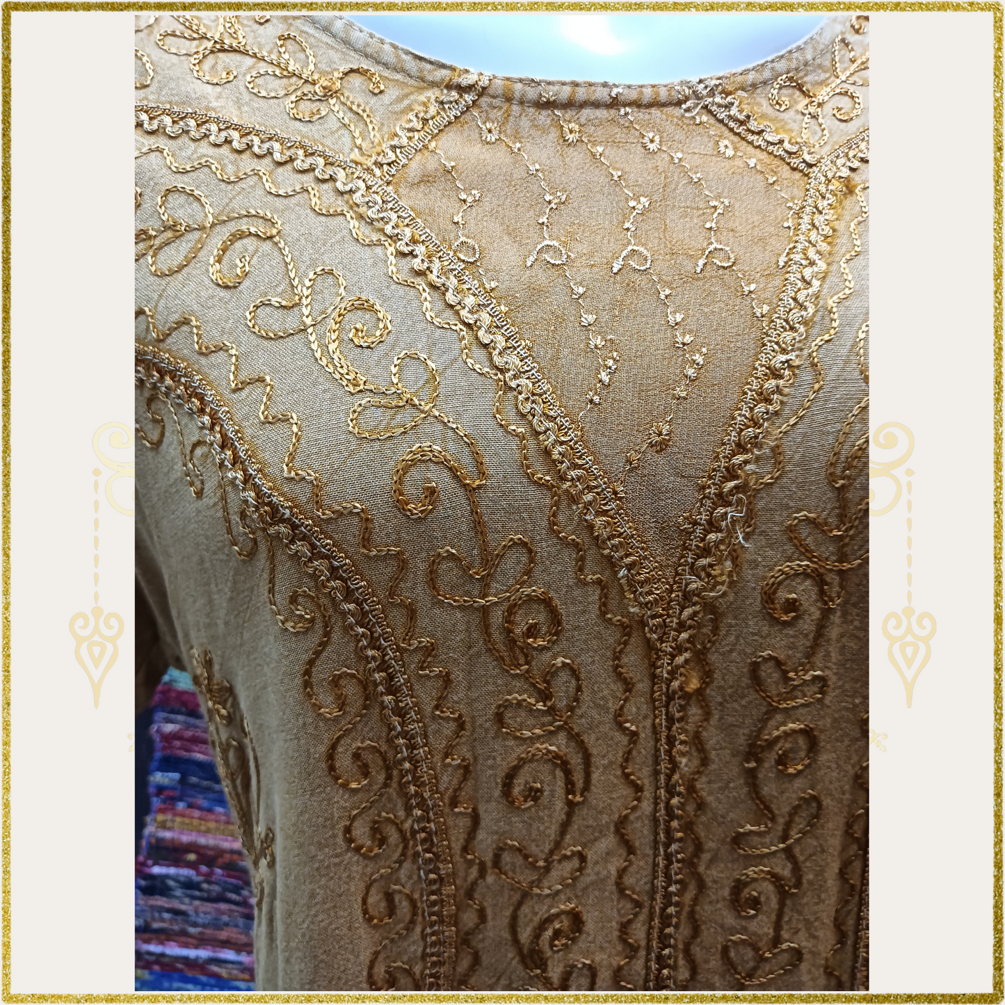 Golden Embroidered Blouse