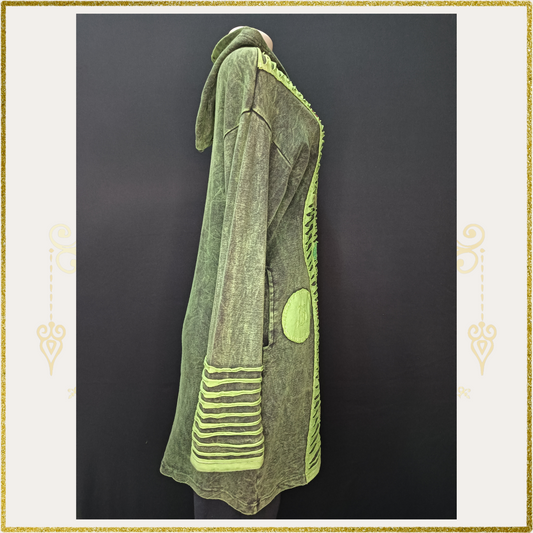Green Ripped Coat