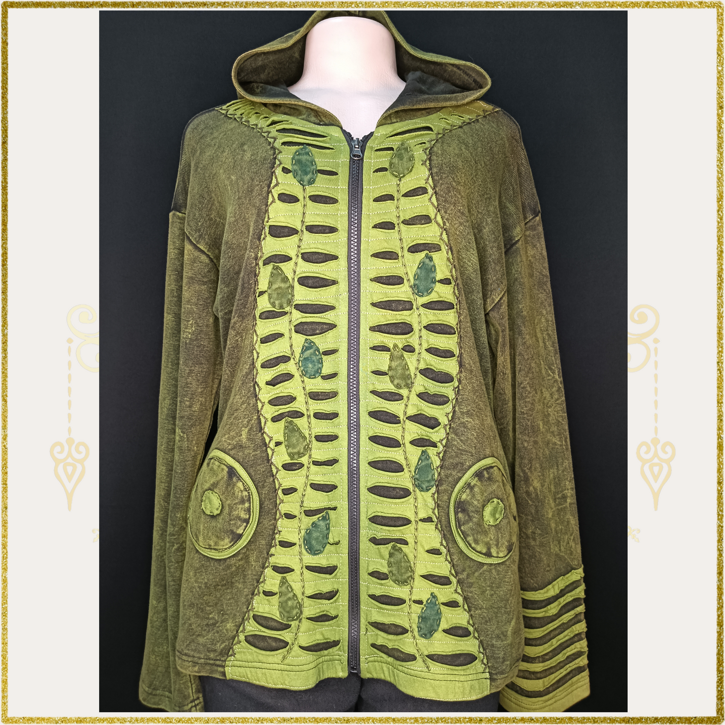 Green Ripped Coat