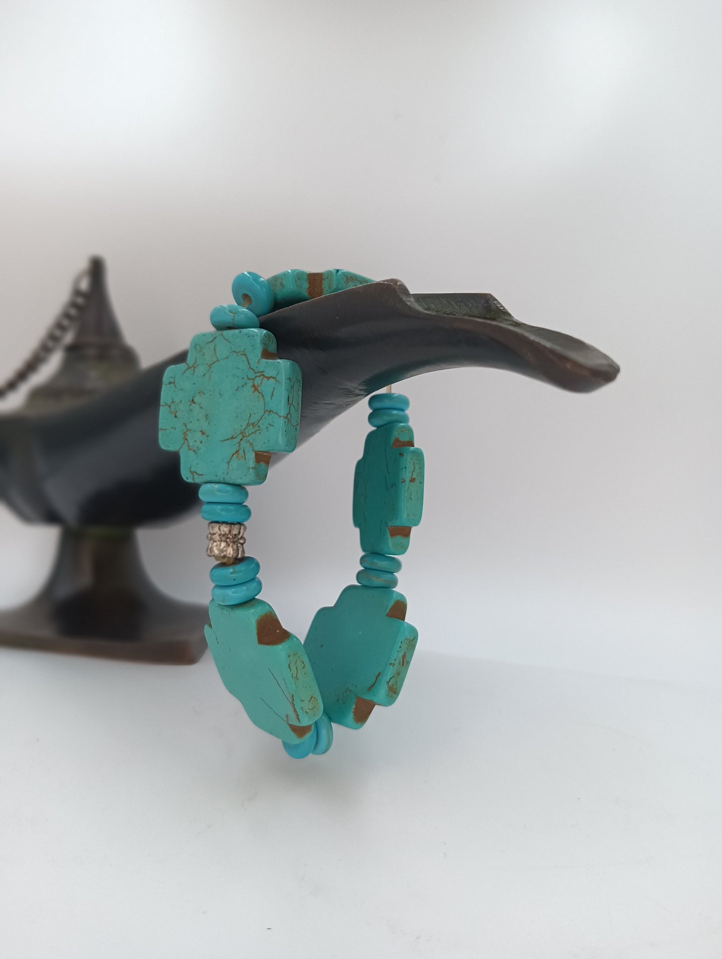 Howlite & Resin Cross