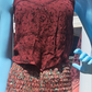 Deep Red Embroidered Crop
