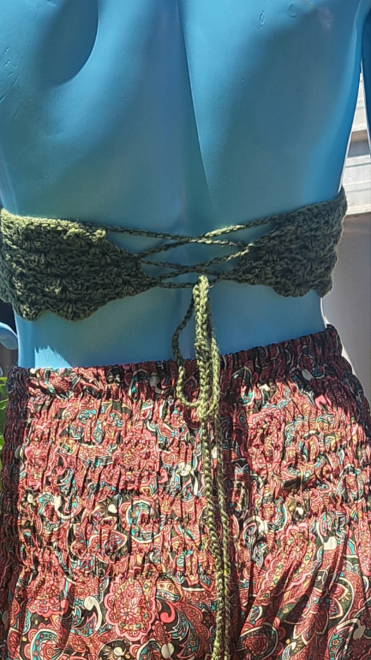 Moss Crochet Bra