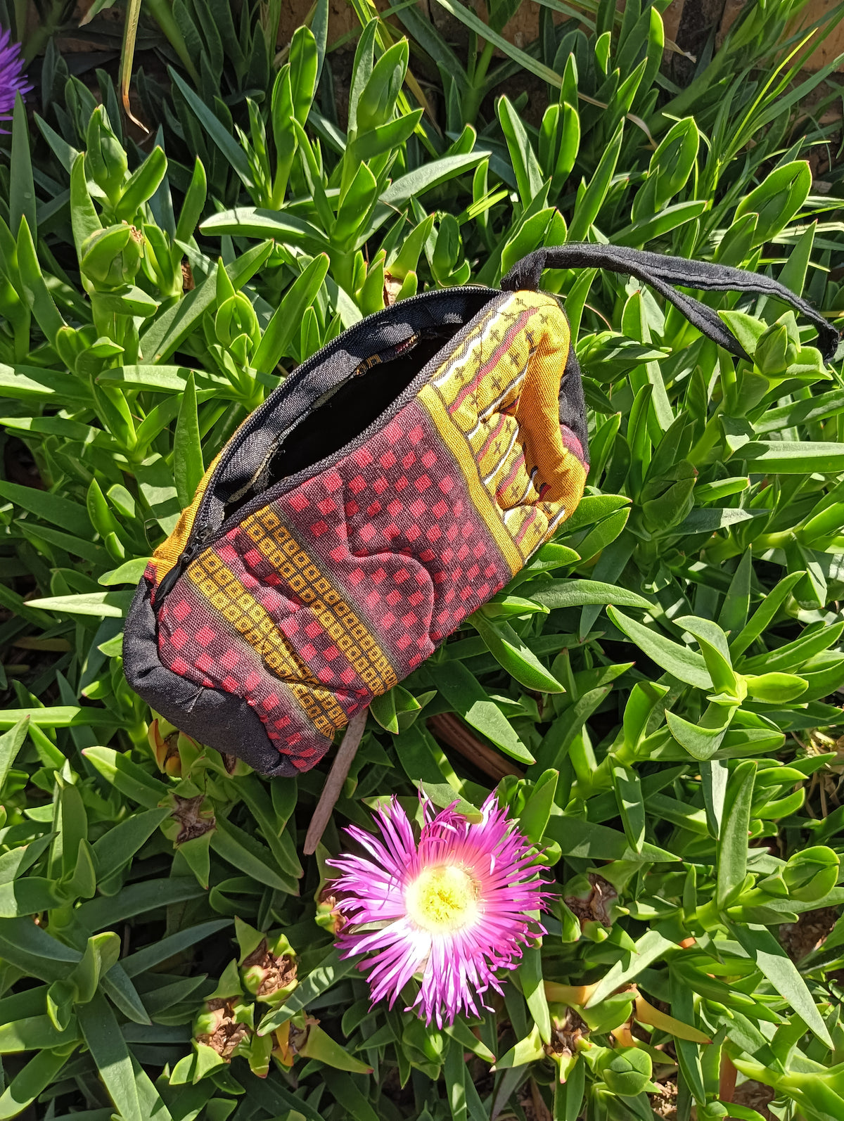 Kenyan Quilted Make-Up Pouch