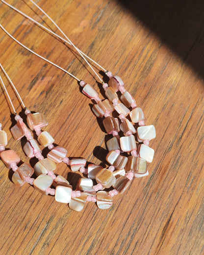 Mother of Pearl Chip Multi-Strand Necklace