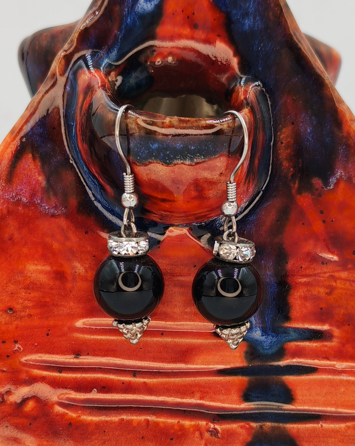 Crystal Bead Drop Earrings