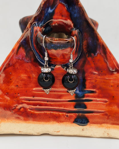 Crystal Bead Drop Earrings