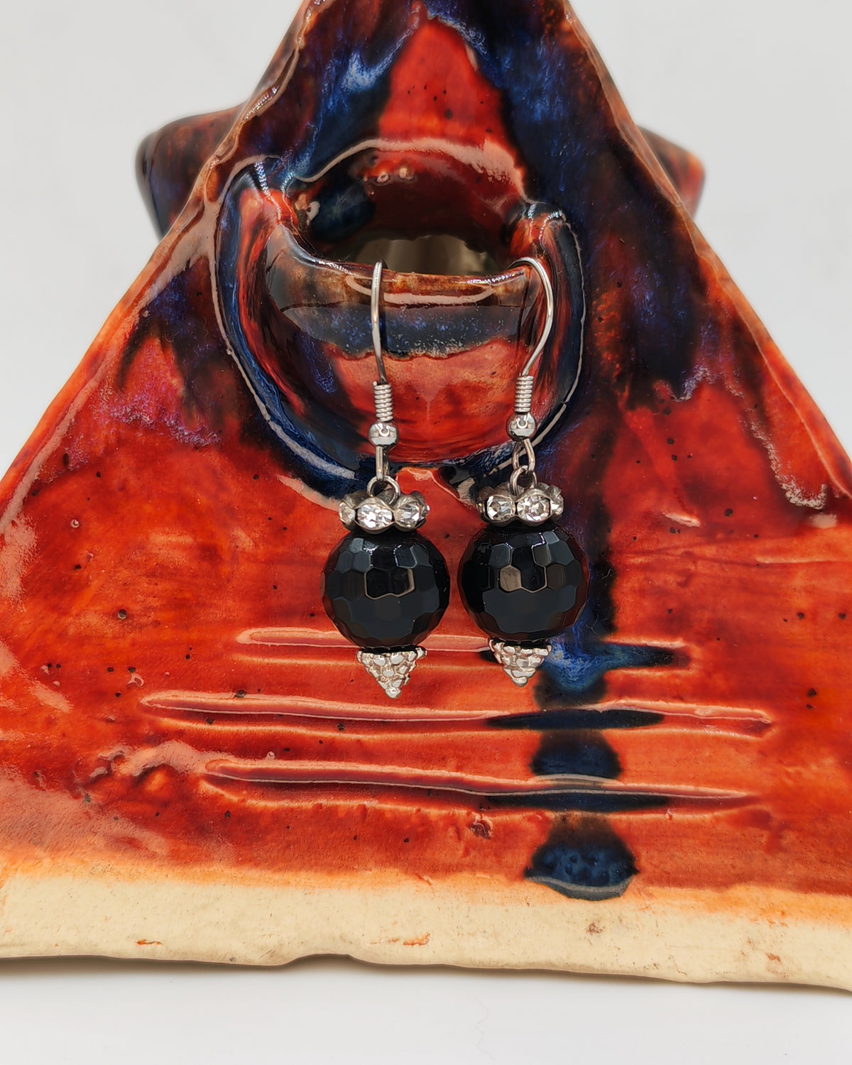 Crystal Bead Drop Earrings