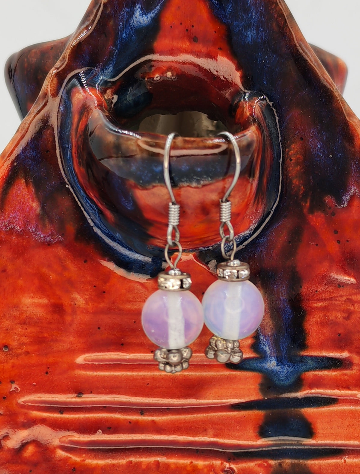 Crystal Bead Drop Earrings