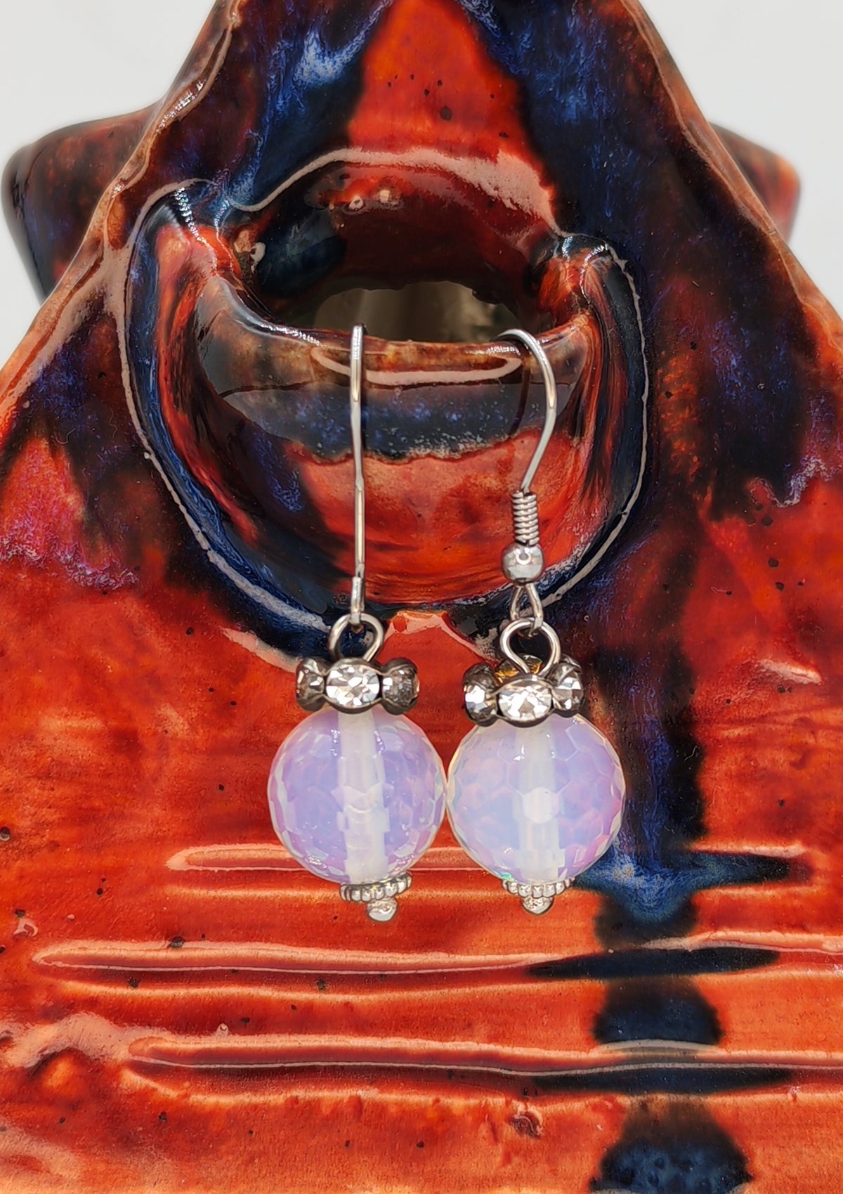 Crystal Bead Drop Earrings