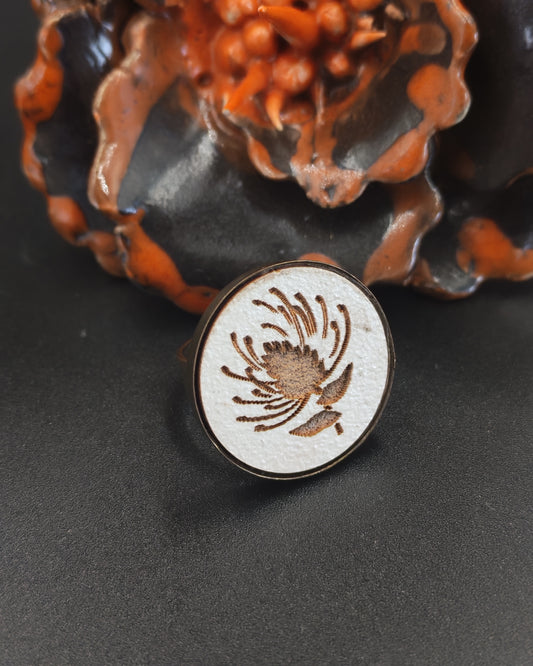 Protea Brass Ring