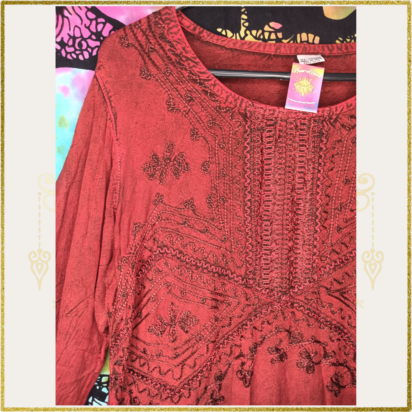 Long Sleeve Embroidered Blouse