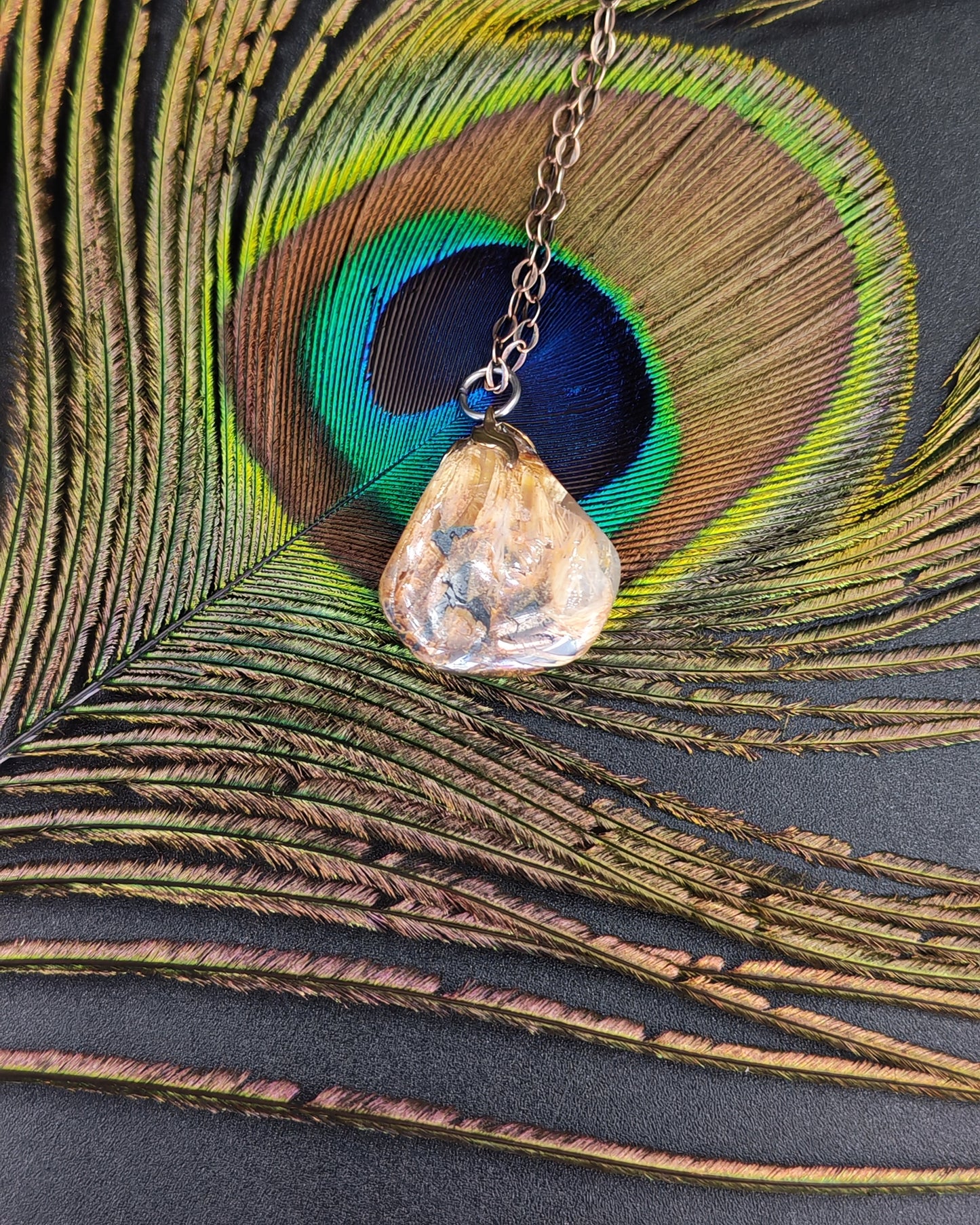 Natural Rutilated Citrine Tumbled Pendant