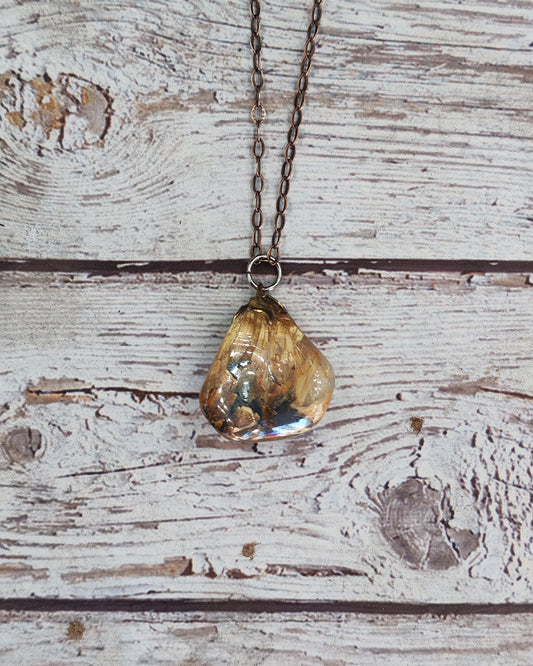Natural Rutilated Citrine Tumbled Pendant