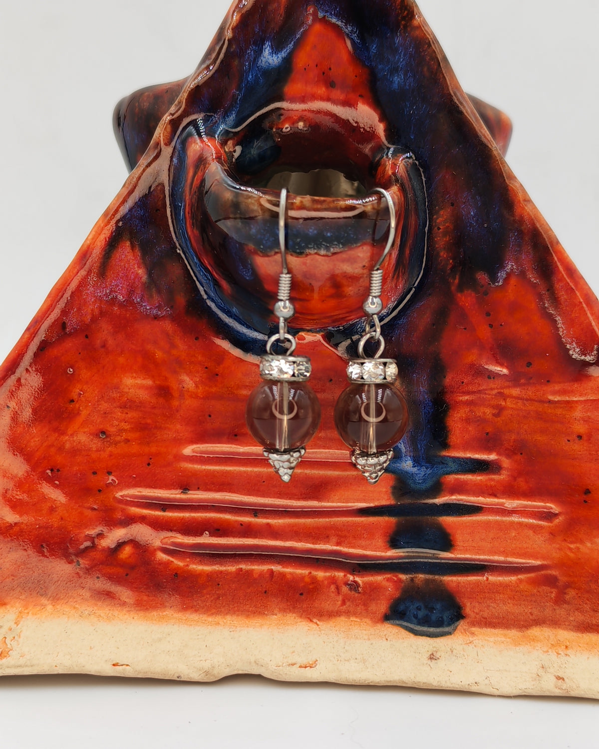 Crystal Bead Drop Earrings