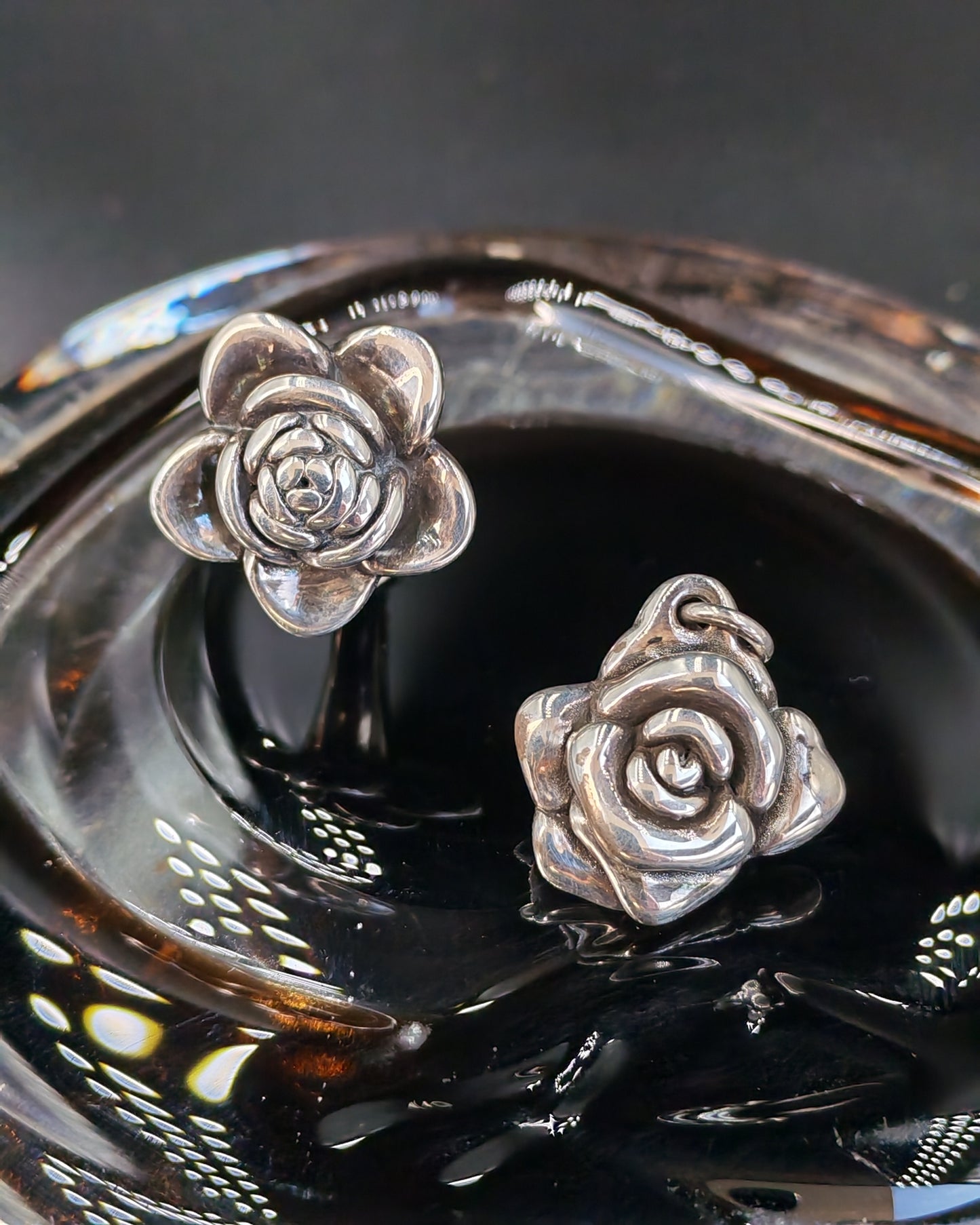 Silver Roses Set