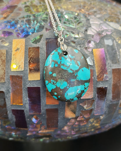 Turquoise Big Cabochon Pendant