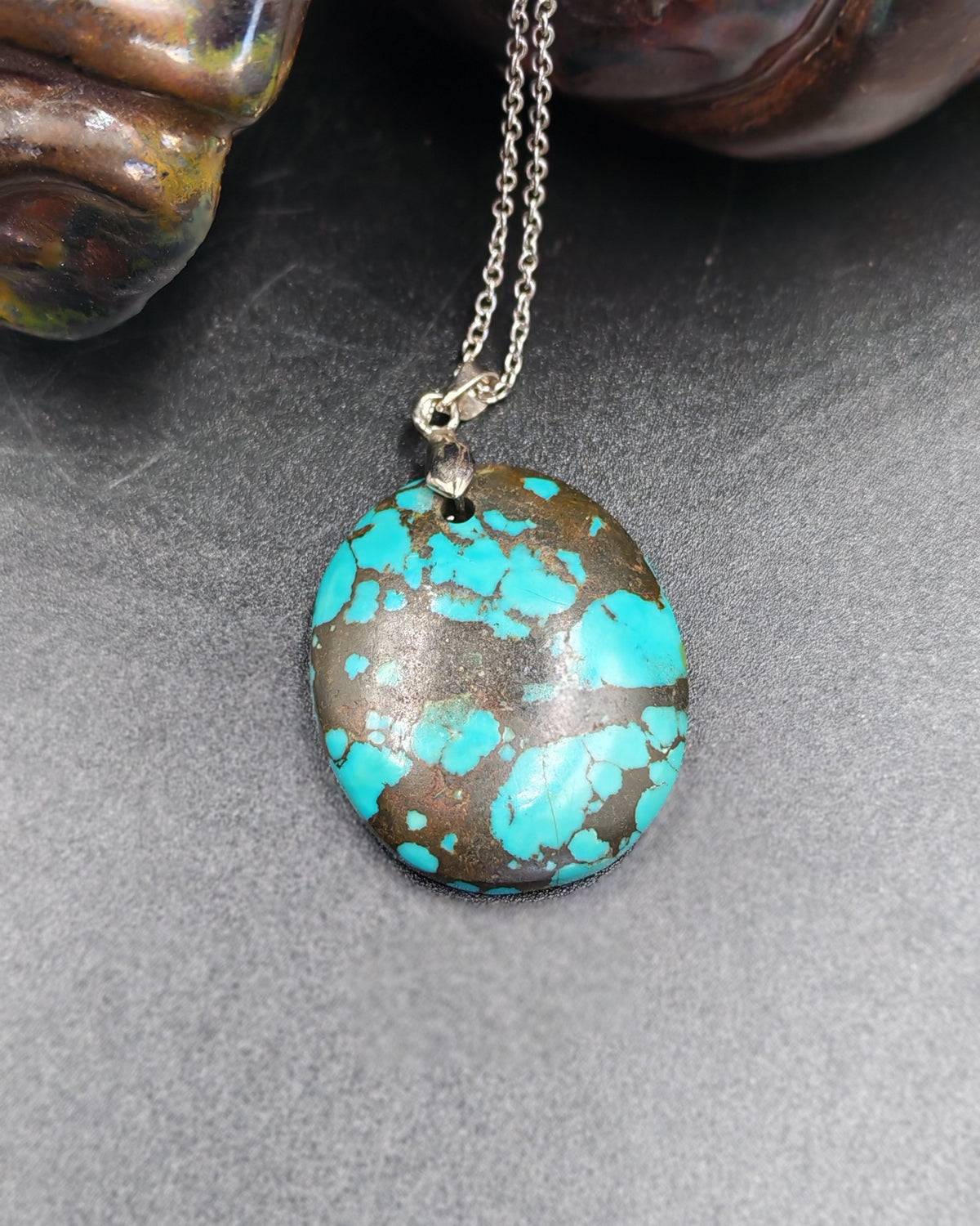 Turquoise Big Cabochon Pendant