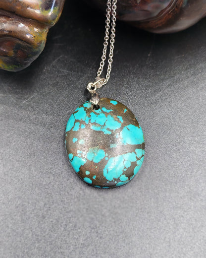 Turquoise Big Cabochon Pendant