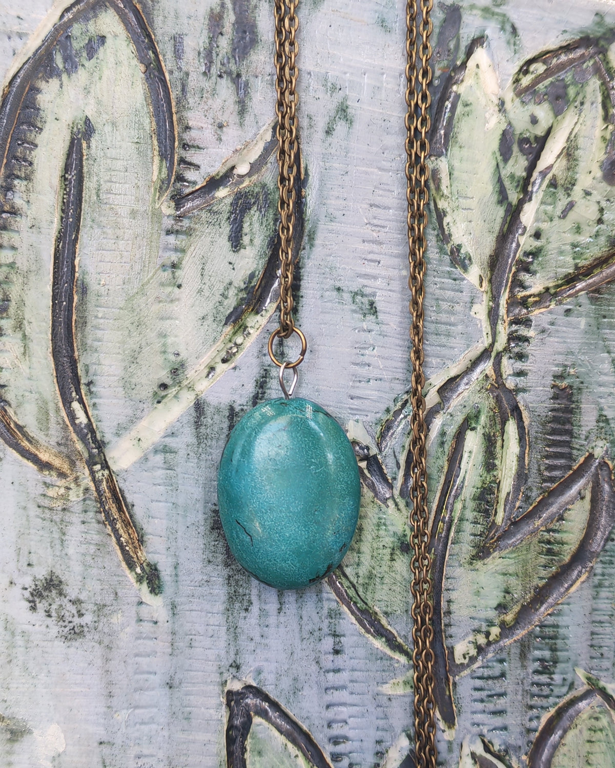 Turquoise Oval Large Pendant