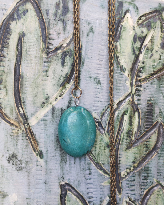 Turquoise Oval Large Pendant