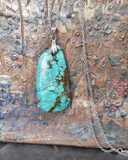 Turquoise Freeform Pendant