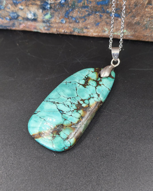 Turquoise Freeform Pendant