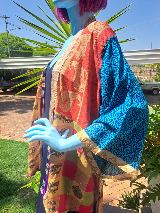Block & Navy Kimono
