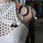 White Diamond Crochet Crop
