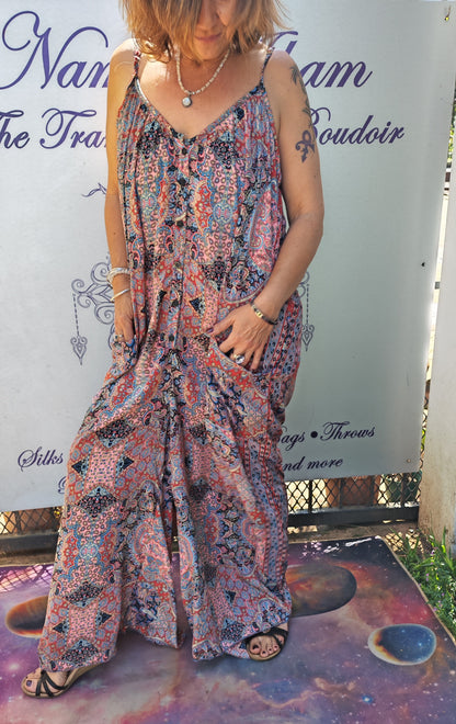 Roomy Burgundy Romper