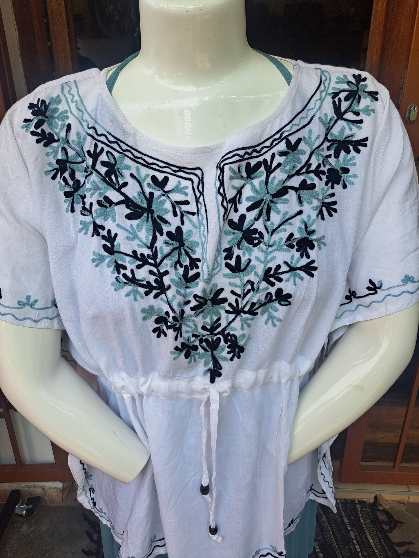 Black & White Kaftan Blouse