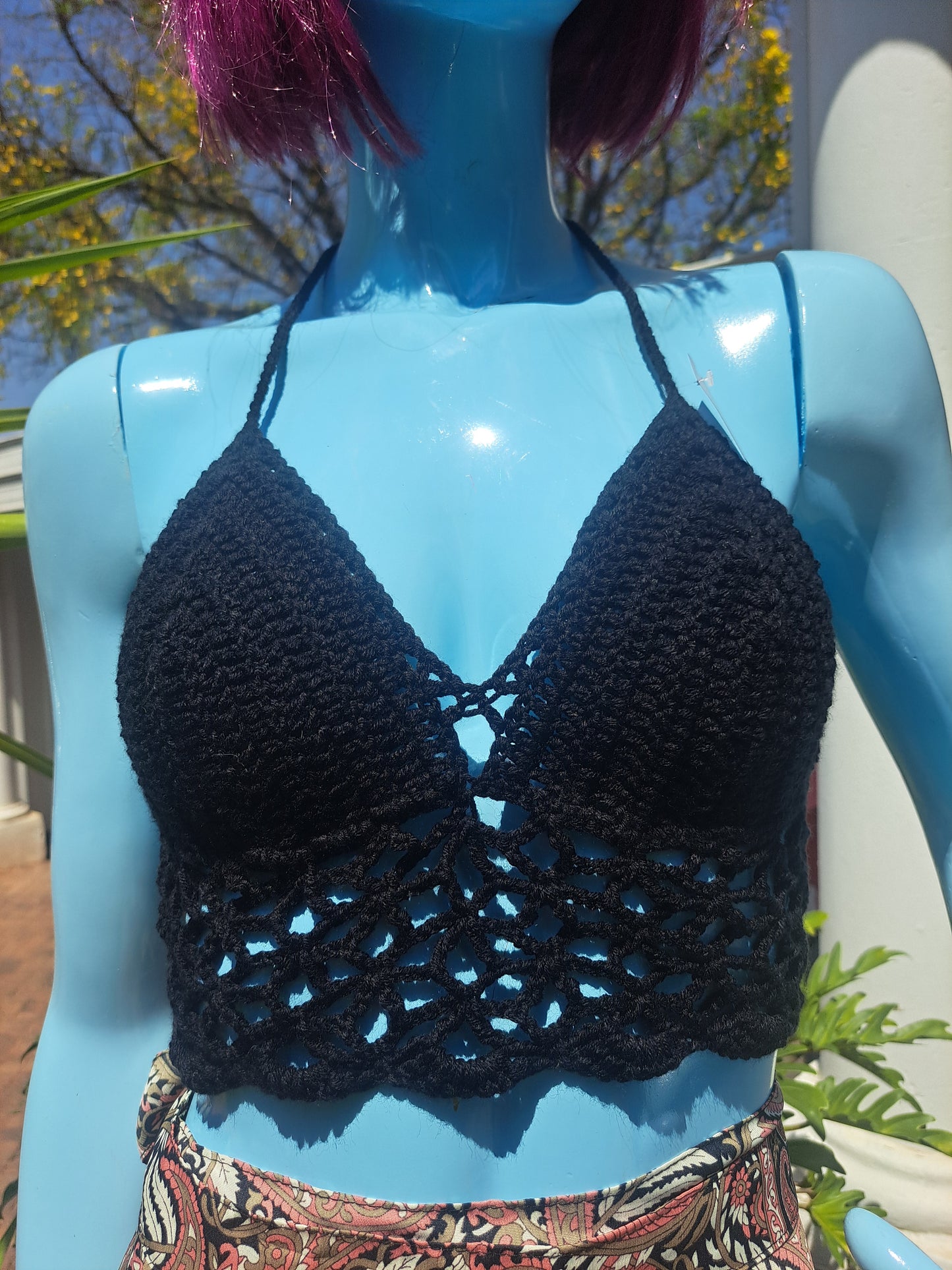 Black Beauty Crochet Bra